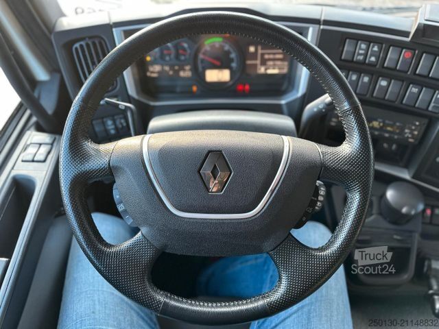 Plattewagen met zeil RENAULT D280 4x2 BL Plane&Spriegel / Palfinger LBW / ACC