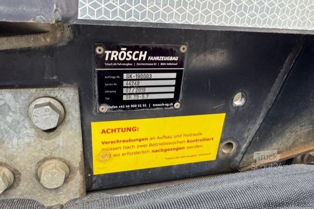 Kanca kasalı yük kamyonu (roll-off) SCANIA G450 8x4 Trösch 26T