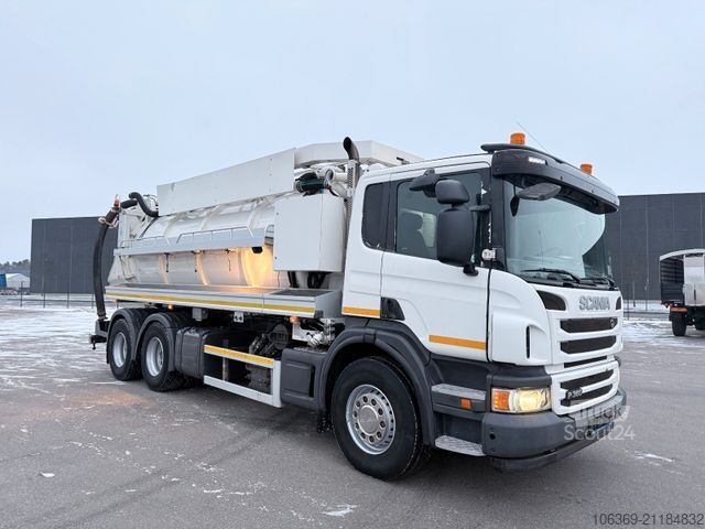 Vakuuminė cisterna sunkvežimis SCANIA P360 6x4 JHL Hvidtved Larsen FlexLine 312