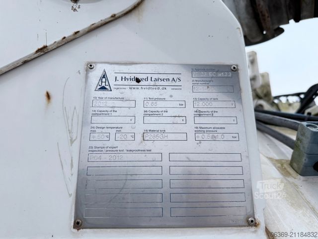 Vakuuminė cisterna sunkvežimis SCANIA P360 6x4 JHL Hvidtved Larsen FlexLine 312