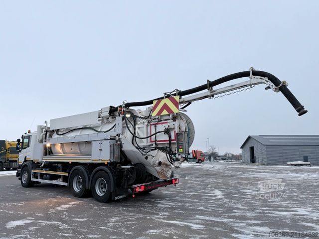Vakuuminė cisterna sunkvežimis SCANIA P360 6x4 JHL Hvidtved Larsen FlexLine 312