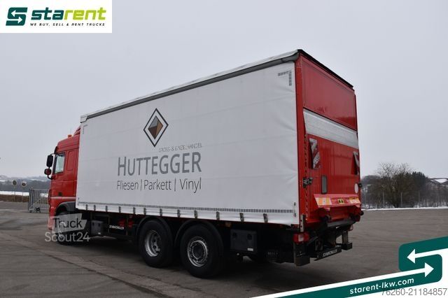 Autocarro con pianale e telone DAF XF 480 6x2 Planenaufbau LBW 1500Kg Standklima