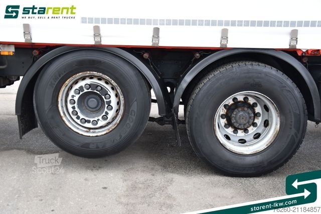 Autocarro con pianale e telone DAF XF 480 6x2 Planenaufbau LBW 1500Kg Standklima