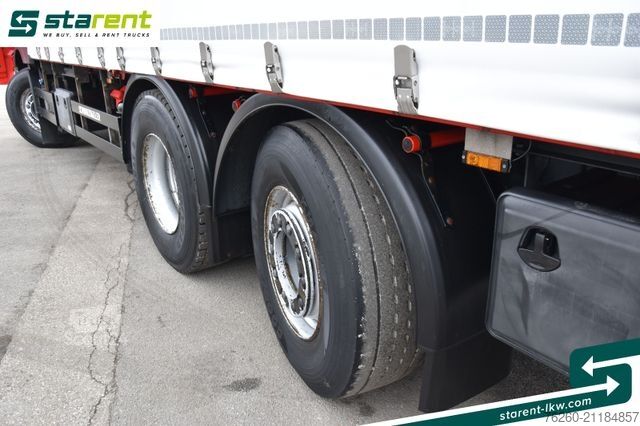 Autocarro con pianale e telone DAF XF 480 6x2 Planenaufbau LBW 1500Kg Standklima