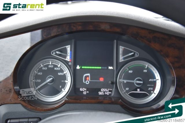 Autocarro con pianale e telone DAF XF 480 6x2 Planenaufbau LBW 1500Kg Standklima