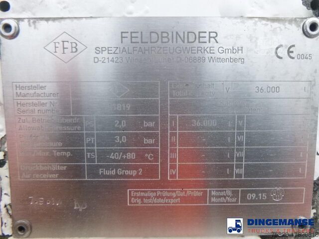 Silo Feldbinder Powder tank alu 36 m3 / 1 comp