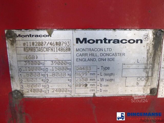 Teherautó Wilcox Tipper trailer alu 55 m3 + tarpaulin