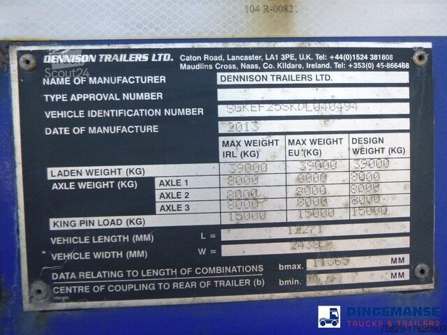 Transporte de contenedores Dennison Stack - 3 x container trailer 20-30-40-45 ft