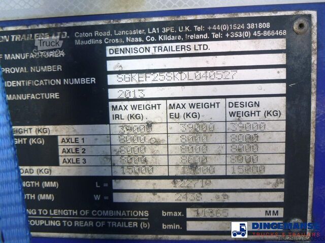 Μεταφορά εμπορευματοκιβωτίων Dennison Stack - 3 x container trailer 20-30-40-45 ft