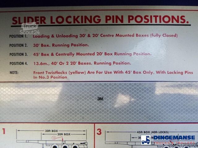 Konteineru pārvadājumi Dennison Stack - 3 x container trailer 20-30-40-45 ft