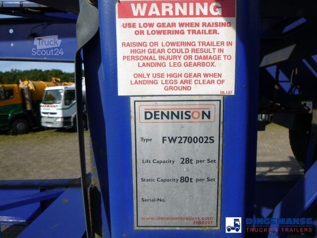 Konteineru pārvadājumi Dennison Stack - 3 x container trailer 20-30-40-45 ft