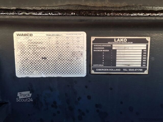 Plattformanhänger Lako 3 asser  plattebak | aluminium schotten | 30 to...