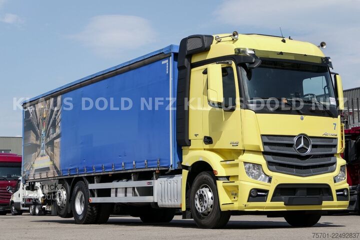Platformas kravas automašīna ar tentu MERCEDES-BENZ Actros 2542 Pritsche Plane Kamera LBW EU6