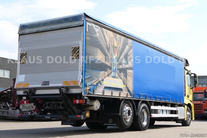 Platformas kravas automašīna ar tentu MERCEDES-BENZ Actros 2542 Pritsche Plane Kamera LBW EU6