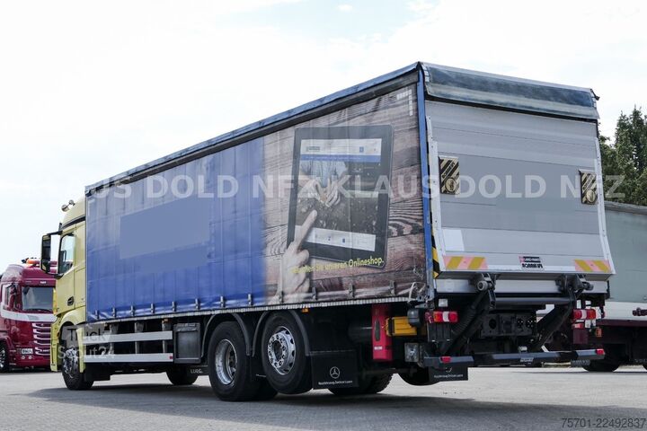 Platformas kravas automašīna ar tentu MERCEDES-BENZ Actros 2542 Pritsche Plane Kamera LBW EU6