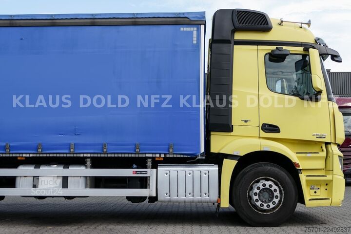 Platformas kravas automašīna ar tentu MERCEDES-BENZ Actros 2542 Pritsche Plane Kamera LBW EU6