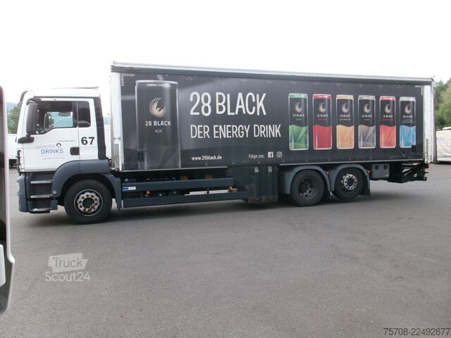 Nákladné auto s plochou korbou a plachtou MAN 26.360 TGs*9 m SafeServer*2,5 to LBW*Lift/Lenk