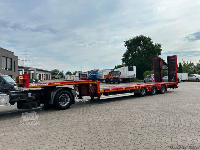Semirimorchio ribassato KÄSSBOHRER tele Tieflader mit hydr. Schwanenhals