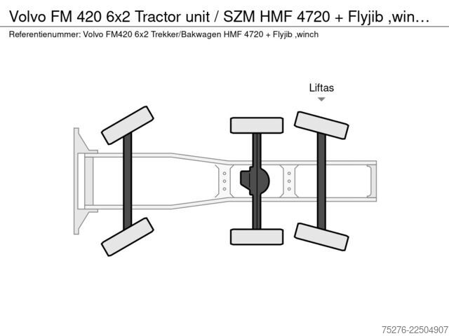 Standard-SZM Volvo FM 420 6x2 Tractor unit / SZM HMF 4720 + Flyjib...