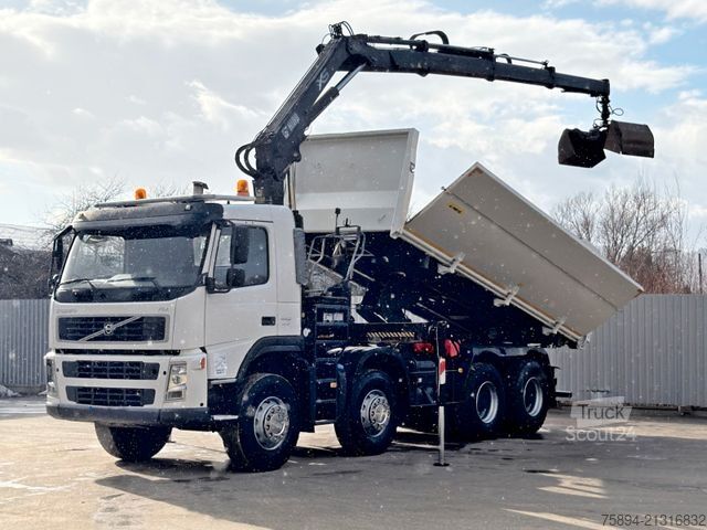 Pašizgāzējs kravas automašīna VOLVO FM 440 Kipper 5,60m * HIAB 166 B-3 HIDUO* 8x4