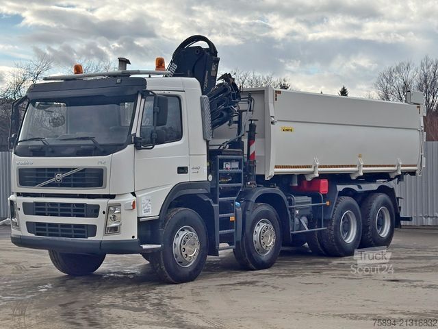 Pašizgāzējs kravas automašīna VOLVO FM 440 Kipper 5,60m * HIAB 166 B-3 HIDUO* 8x4