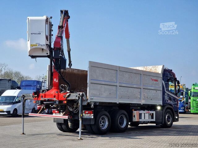 Camion-benne avec grue Scania G500 6x2 - Tipper + Palfinger epsilon M110L - R...