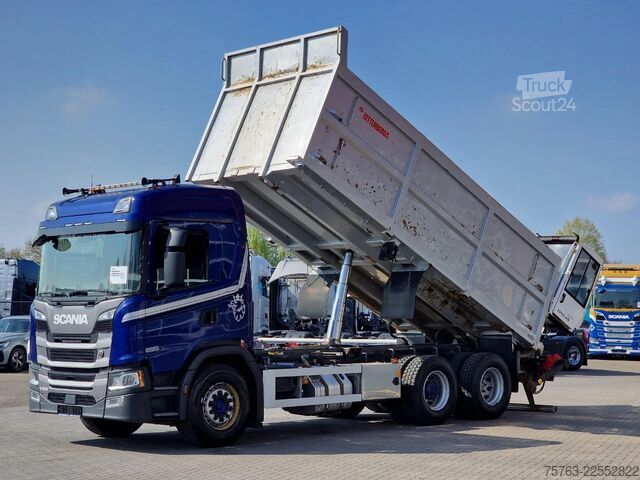 Camion-benne avec grue Scania G500 6x2 - Tipper + Palfinger epsilon M110L - R...