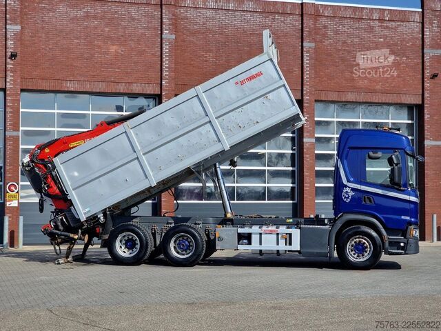Camion-benne avec grue Scania G500 6x2 - Tipper + Palfinger epsilon M110L - R...