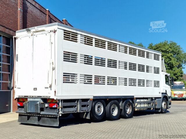 Trasporto del bestiame Scania P400 8x4*4 - 2/3 deck livestock Guiton 29.78M2 ...