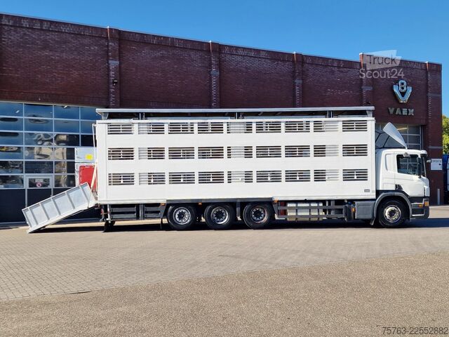Trasporto del bestiame Scania P400 8x4*4 - 2/3 deck livestock Guiton 29.78M2 ...