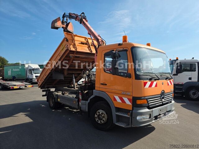 Damperli kamyon MERCEDES-BENZ Atego 1218 / Kipper+Kran / load 5,2ton / E3