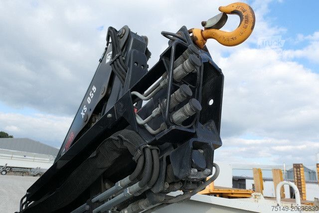 Transporter mit Kipper MAN 8.220 TGL BB, Hiab 055 BS-2, Greifer, AHK, Funk