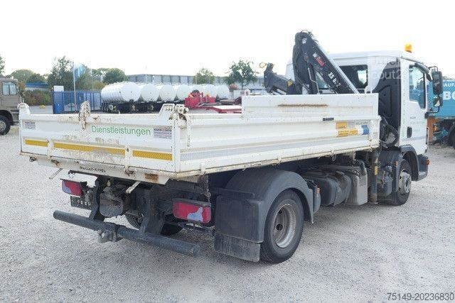 Transporter mit Kipper MAN 8.220 TGL BB, Hiab 055 BS-2, Greifer, AHK, Funk