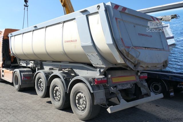 Polpriklopnik kiper SCHWARZMÜLLER K-Serie, Thermo, 26m³, Luft-Lift, SAF, Rollplane