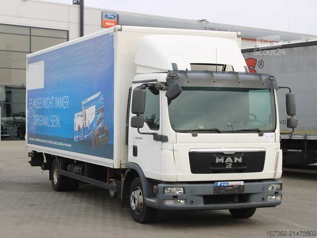 Dobozos teherautó MAN TGL 12.250, EURO 3, TAIL LIFT, PNEU 80%