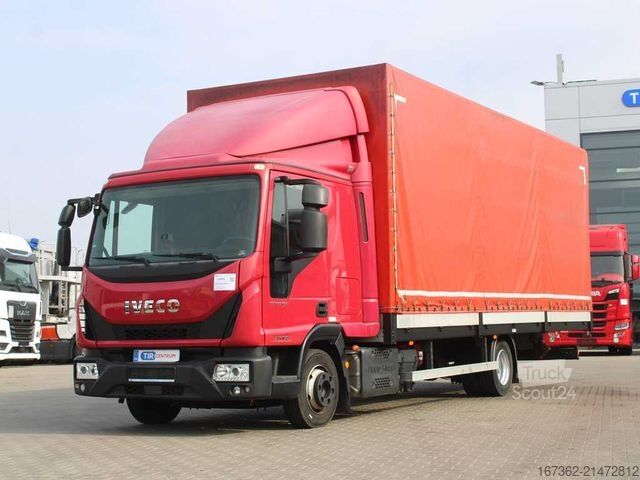 Camion bâché IVECO EUROCARGO 75E, EURO 6, SIDEWALLS