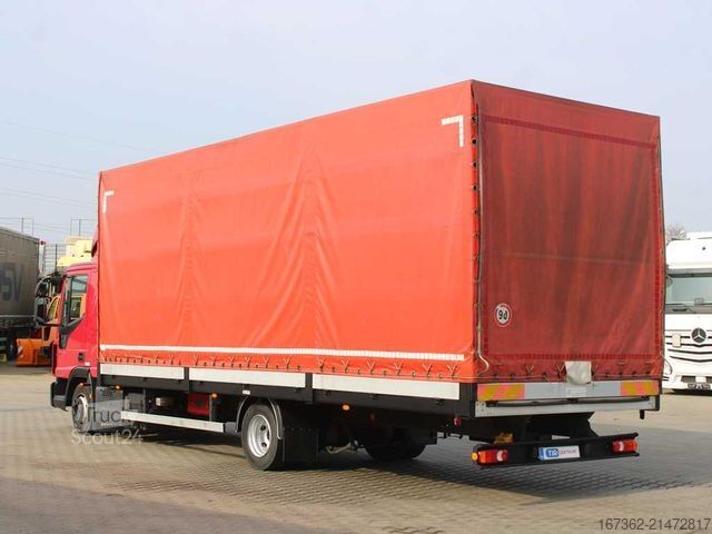 Camion bâché IVECO EUROCARGO 75E, EURO 6, SIDEWALLS