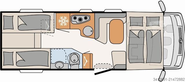 Integrated camper DETHLEFFS Magic Edition I002 E&P Hubstütze ALDE SAT TV