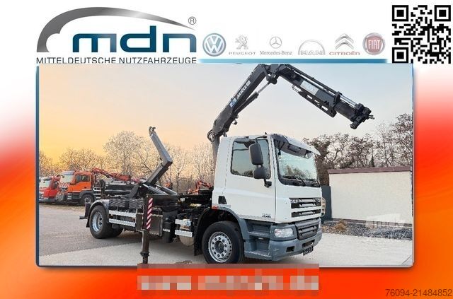 Kiepwagen DAF CF 75.250 Abrollkipper KRAN FUNK