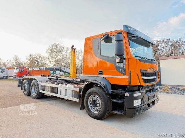 Φορτηγό γερανός roll-off IVECO Stralis X-Way 460 6x2 Abrollkipper lift/lenk AHK