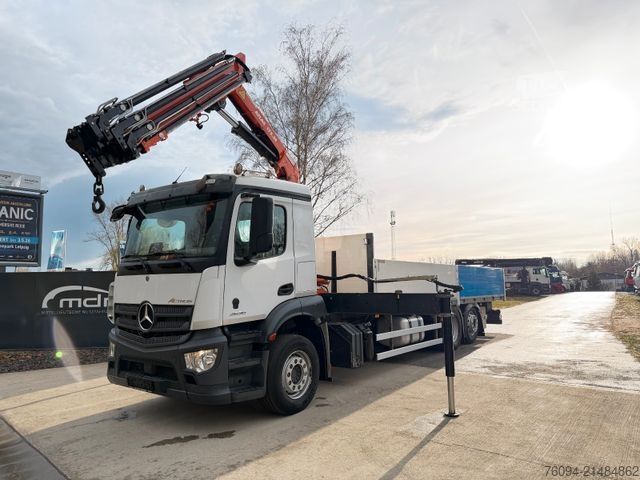 Ciężarówka z płaską platformą MERCEDES-BENZ Actros 2536 6x2 KRAN 20m FUNK Pritsche 7,5m