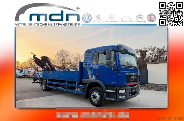 Platforminis sunkvežimis MAN TGM 12.250 4x2 Pritsche 20m KRAN FUNK AHK