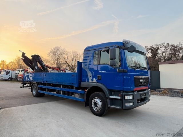 Platforminis sunkvežimis MAN TGM 12.250 4x2 Pritsche 20m KRAN FUNK AHK