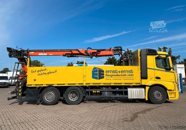 Platós teherautó MERCEDES-BENZ Actros 2651 6x2 LL/ Atlas 186.3/ 11.2m=1.6t/ EU5