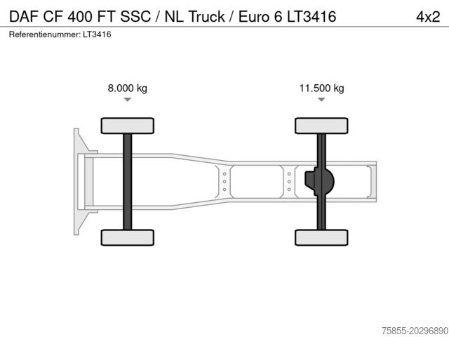 Tracteur standard DAF CF 400 FT SSC / NL Truck / Euro 6