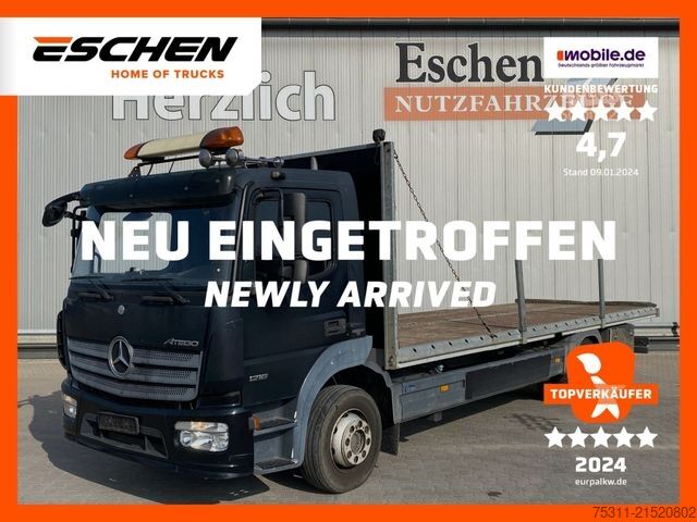 Lastbil med flak MERCEDES-BENZ Atego 1218 LL Pritsche/Plattform|3Sitze*AHK*EUR6