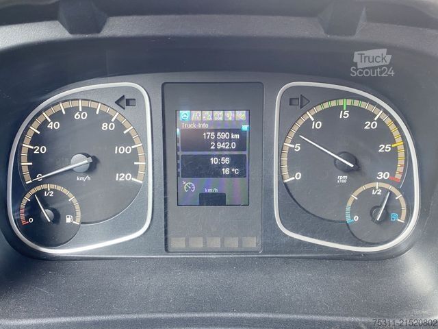 Lastbil med flak MERCEDES-BENZ Atego 1218 LL Pritsche/Plattform|3Sitze*AHK*EUR6