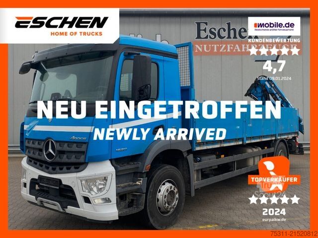 Lastbil med flak MERCEDES-BENZ Arocs 1830 I Atlas 120.2 Faltkran*Funk*UVV2026