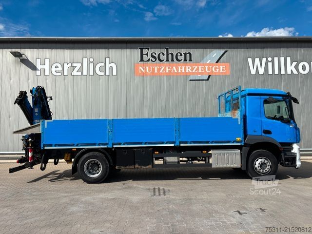 Lastbil med flak MERCEDES-BENZ Arocs 1830 I Atlas 120.2 Faltkran*Funk*UVV2026