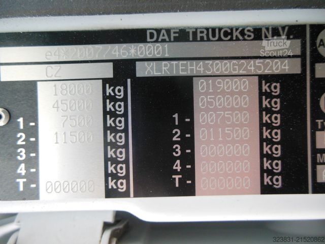 Trattore stradale volumetrico DAF XF 106.480 SSC, LOWDECK, STANDKLIMA, TACHO GEN 2